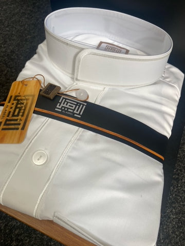 Al Aseel Thobe Off White/Cream Embroidery Al Aseel Thobe Off White/Cream Embroidery