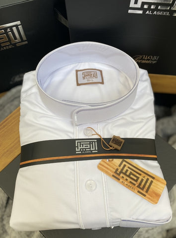 Al Aseel Thobe White Embroidered Al Aseel Thobe White Embroidered