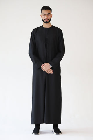 BOYS PREMIUM EMIRATI THOBES - BLACK BOYS PREMIUM EMIRATI THOBES - BLACK