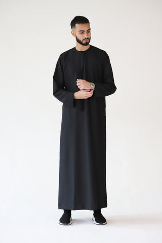 BOYS PREMIUM EMIRATI THOBES - BLACK BOYS PREMIUM EMIRATI THOBES - BLACK