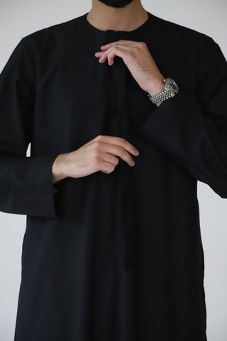 BOYS PREMIUM EMIRATI THOBES - BLACK BOYS PREMIUM EMIRATI THOBES - BLACK
