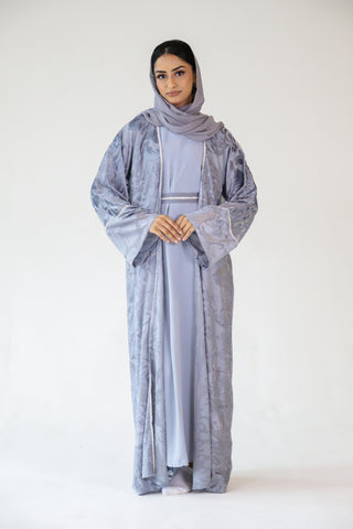 Elegant Grey Open Abaya Elegant Grey Open Abaya