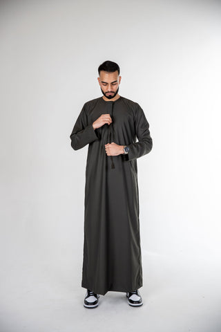 BOYS PREMIUM EMIRATI THOBES - OLIVE BOYS PREMIUM EMIRATI THOBES - OLIVE