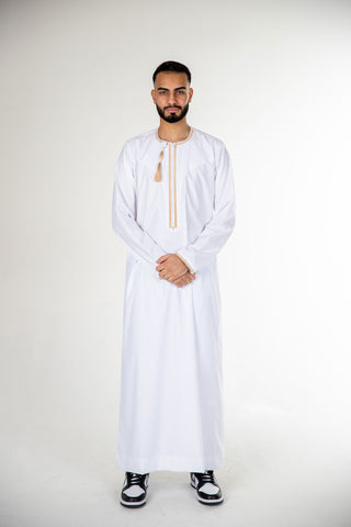 BOYS PREMIUM OMANI THOBES - WHITE BOYS PREMIUM OMANI THOBES - WHITE