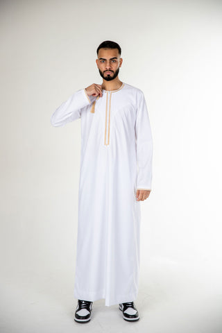 BOYS PREMIUM OMANI THOBES - WHITE BOYS PREMIUM OMANI THOBES - WHITE