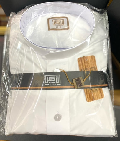 Al Aseel Thobe White Plain with Buttons Al Aseel Thobe White Plain with Buttons