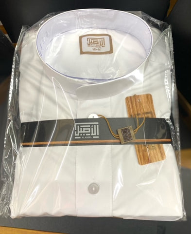 Al Aseel Thobe White Plain with Buttons Al Aseel Thobe White Plain with Buttons