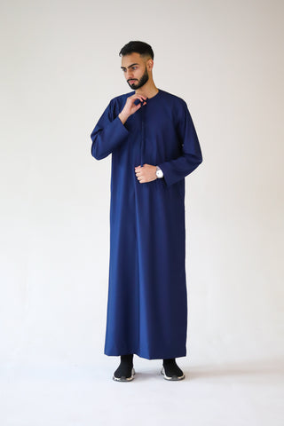 BOYS PREMIUM EMIRATI THOBES - NAVY BLUE BOYS PREMIUM EMIRATI THOBES - NAVY BLUE