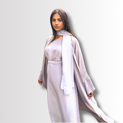 Dusty Mauve Laylah Embellished Abaya Dusty Mauve Laylah Embellished Abaya
