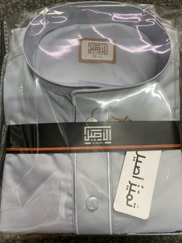 Al Aseel Thobe Light Grey with Embroidery Al Aseel Thobe Light Grey with Embroidery