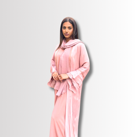 Pink Luxury Embellished Abaya Pink Luxury Embellished Abaya