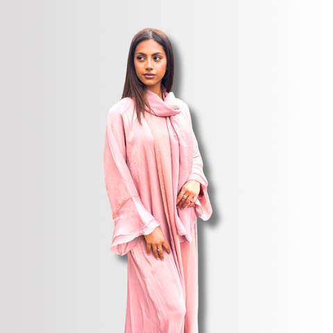 Pink Luxury Embellished Abaya Pink Luxury Embellished Abaya