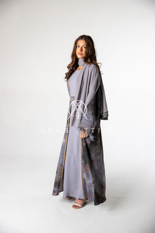 Grey Marble Abaya