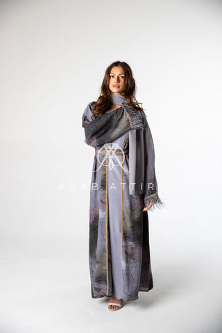 Grey Marble Abaya