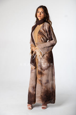 Brown Marble Abaya