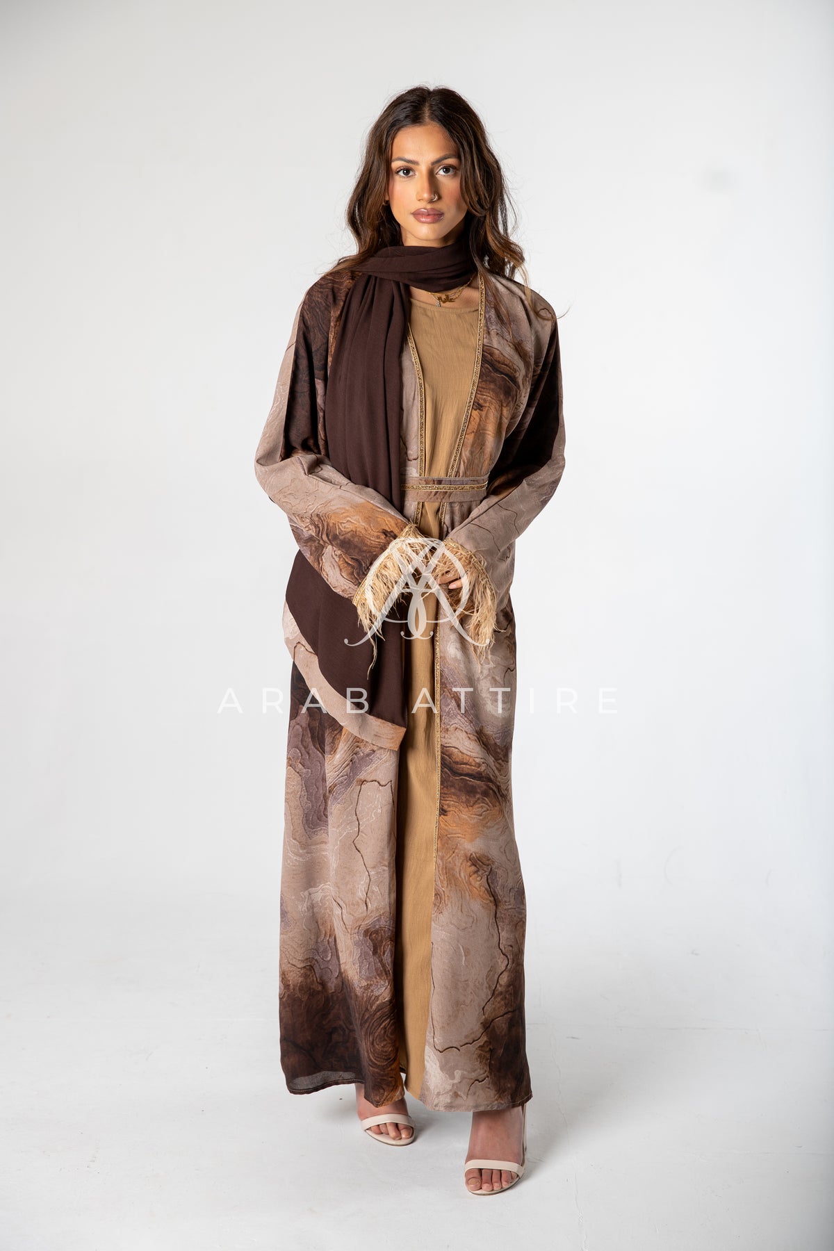 Brown Marble Abaya