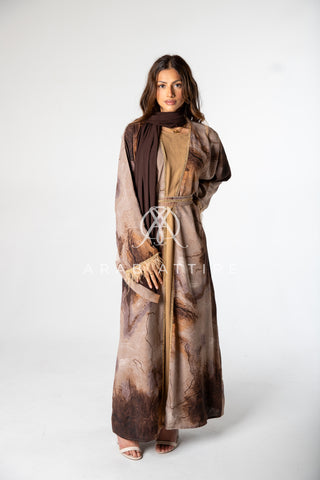 Brown Marble Abaya