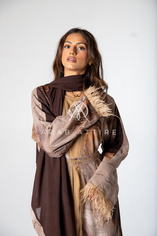 Brown Marble Abaya