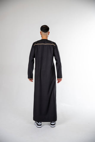 BOYS PREMIUM OMANI THOBES - BLACK