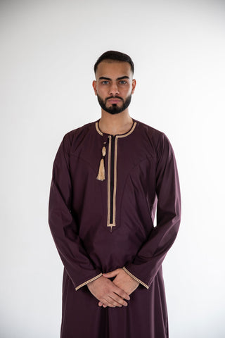 BOYS PREMIUM OMANI THOBES - MAROON