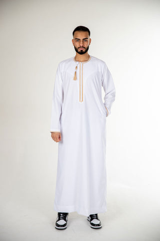 BOYS PREMIUM OMANI THOBES - WHITE