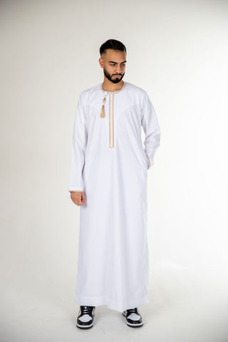 BOYS PREMIUM OMANI THOBES - WHITE