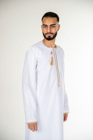 BOYS PREMIUM OMANI THOBES - WHITE