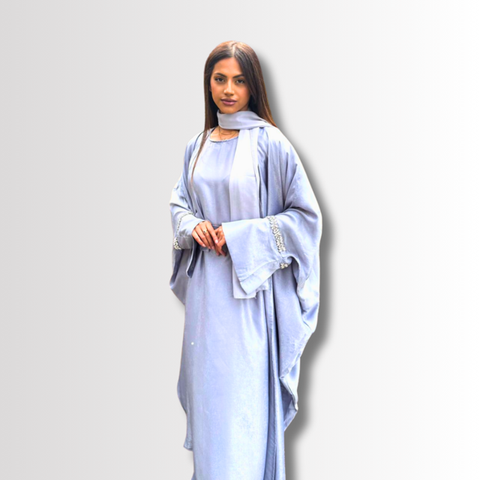 Grey Laylah Embellished Abaya