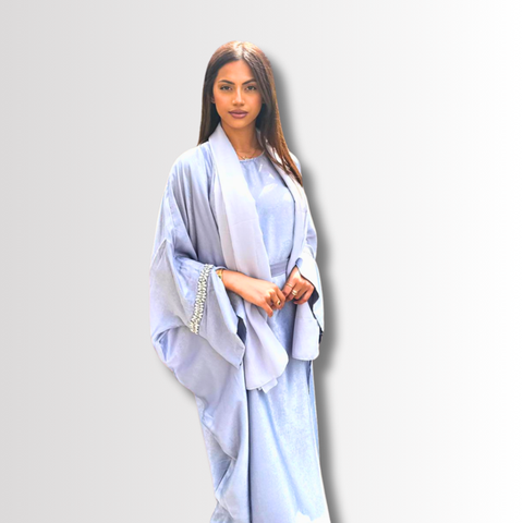 Grey Laylah Embellished Abaya
