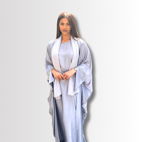 Grey Laylah Embellished Abaya