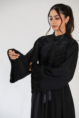 Luxury Premium Embellished Velvet top Abaya